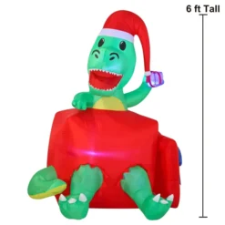 6ft LED Inflatable Dinosaur In A Gift Box 10 6ft LED Inflatable Dinosaur In A Gift Box -Christmas Decorations Store 6ft Dinosaur in a Gift Box Christmas Inflatable 3 result 600x600 1