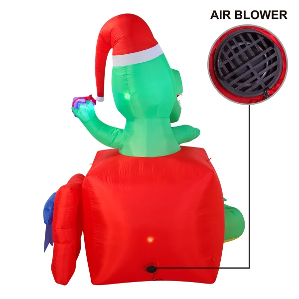 6ft LED Inflatable Dinosaur In A Gift Box 6 6ft LED Inflatable Dinosaur In A Gift Box - Image 4