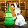 6ft Inflatable LED Polar Bear Christmas Tree With Penguin -Christmas Decorations Store 6ft Inflatable LED Polar Bear Christmas Tree with Penguin 1 600x600 1
