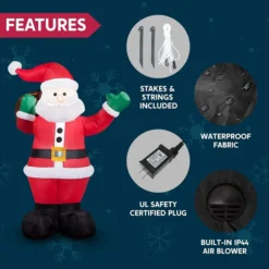 6ft Inflatable LED Santa Carry Gift Bag 13 6ft Inflatable LED Santa Carry Gift Bag -Christmas Decorations Store 6ft Inflatable LED Santa Carry Gift Bag 4 1 600x600 1