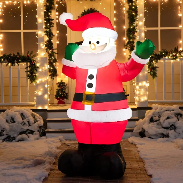 6ft Inflatable LED Santa Carry Gift Bag 6 6ft Inflatable LED Santa Carry Gift Bag - Image 4