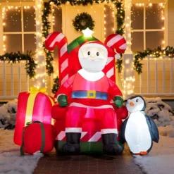 6ft Inflatable LED Santa Claus Decoration