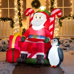 6ft Inflatable LED Santa Claus Decoration -Christmas Decorations Store 6ft Inflatable LED Santa Claus Decoration 8 600x600 1