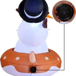 6ft Inflatable LED Snowman On Reindeer Snow Tube 11 6ft Inflatable LED Snowman On Reindeer Snow Tube -Christmas Decorations Store 6ft Inflatable LED Snowman on Reindeer Snow Tube 4 result 1 600x665 1
