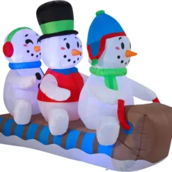 6ft Inflatable LED Snowmen On A Sleigh Ride 9 6ft Inflatable LED Snowmen On A Sleigh Ride -Christmas Decorations Store 6ft Inflatable LED Snowmen on a Sleigh Ride 2 result 600x569 1
