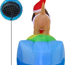 6ft Inflatable LED Inflatable Weiner Dog Snowboarding -Christmas Decorations Store 6ft Inflatable LED inflatable Weiner Dog Snowboarding 4 result 600x732 1