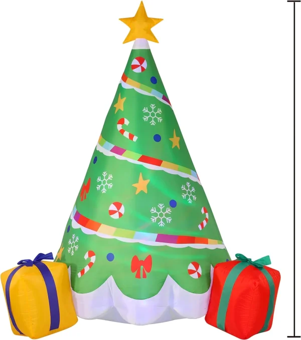 6ft Inflatable Rainbow Ribbon Christmas Tree Decoration 4 6ft Inflatable Rainbow Ribbon Christmas Tree Decoration - Image 2