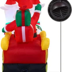 6ft LED Santa Claus On Llama Sleigh Inflatable -Christmas Decorations Store 6ft LED Inflatable Christmas Outdoor Deoration 4 result 600x715 1