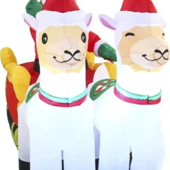 6ft LED Santa Claus On Llama Sleigh Inflatable -Christmas Decorations Store 6ft LED Inflatable Christmas Outdoor Deoration 5 result 600x835 1