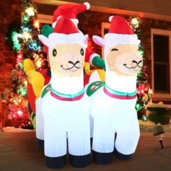 6ft LED Santa Claus On Llama Sleigh Inflatable -Christmas Decorations Store 6ft LED Inflatable Christmas Outdoor Deoration 6 result 600x600 1