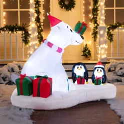 6ft LED Polar Bear Christmas Inflatable Decoration -Christmas Decorations Store 6ft LED Polar Bear Christmas Inflatable Decoration 4 600x600 1