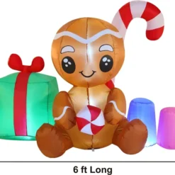 6ft LED Sitting Gingerman Inflatable Christmas Decor -Christmas Decorations Store 6ft LED Sitting Gingerman Inflatable Christmas Decor 3 result 600x535 1