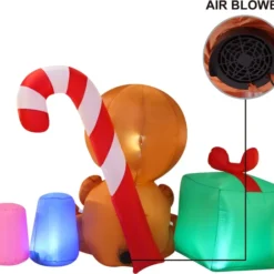 6ft LED Sitting Gingerman Inflatable Christmas Decor -Christmas Decorations Store 6ft LED Sitting Gingerman Inflatable Christmas Decor 4 result 600x543 1