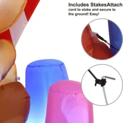 6ft LED Sitting Gingerman Inflatable Christmas Decor -Christmas Decorations Store 6ft LED Sitting Gingerman Inflatable Christmas Decor 5 result 600x617 1