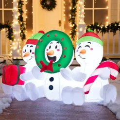6ft LED Snowman Christmas Inflatable 11 6ft LED Snowman Christmas Inflatable -Christmas Decorations Store 6ft LED Snowman Christmas Inflatable 3 600x600 1