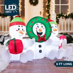 6ft LED Snowman Christmas Inflatable 9 6ft LED Snowman Christmas Inflatable -Christmas Decorations Store 6ft LED Snowman Christmas Inflatable 7 600x600 1