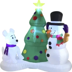 6ft LED Tall Christmas Inflatable Snowman 9 6ft LED Tall Christmas Inflatable Snowman -Christmas Decorations Store 6ft LED Tall Christmas Inflatable Snowman 2 result 600x622 1
