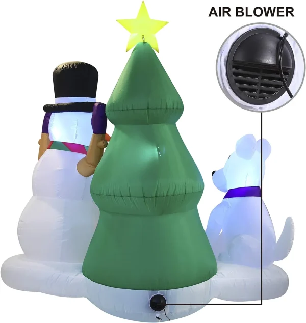 6ft LED Tall Christmas Inflatable Snowman 7 6ft LED Tall Christmas Inflatable Snowman - Image 5