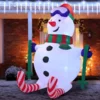 6ft LED Tall Skiing Blow Up Snowman -Christmas Decorations Store 6ft LED Tall SKI Blow Up Snowman 1 result 600x600 1