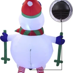 6ft LED Tall Skiing Blow Up Snowman -Christmas Decorations Store 6ft LED Tall SKI Blow Up Snowman 4 result 600x691 1
