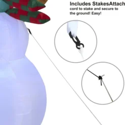 6ft Tall LED Inflatable Snowman Decoration -Christmas Decorations Store 6ft LED Tall Snowman Inflatables Decoration 3 result 600x622 1