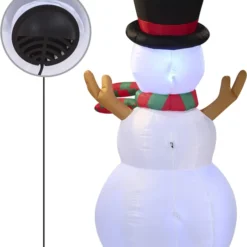 6ft Tall LED Inflatable Snowman Decoration -Christmas Decorations Store 6ft LED Tall Snowman Inflatables Decoration 4 result 600x762 1