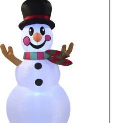 6ft Tall LED Inflatable Snowman Decoration -Christmas Decorations Store 6ft LED Tall Snowman Inflatables Decoration 5 result 600x754 1