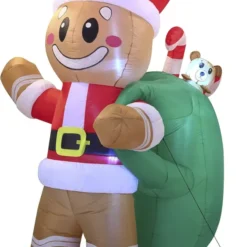 6ft Large Santa Helper Gingerbread Man Inflatable -Christmas Decorations Store 6ft Large Santa Helper Gingerbread Man Inflatable 2 result 600x829 1