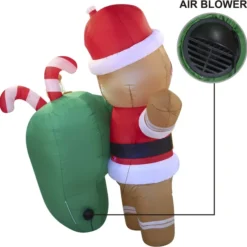6ft Large Santa Helper Gingerbread Man Inflatable -Christmas Decorations Store 6ft Large Santa Helper Gingerbread Man Inflatable 5 result 600x596 1