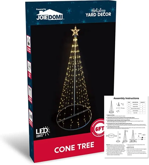 6ft 275 LED Lightshow Cone Christmas Tree 8 6ft 275 LED Lightshow Cone Christmas Tree - Image 6