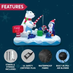 6ft Long Inflatable Fishing Hole Sign With Polar Bear Fishing -Christmas Decorations Store 6ft Long Inflatable Fishing Hole Sign with Polar Bear Fishing 1 600x600 1