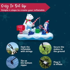 6ft Long Inflatable Fishing Hole Sign With Polar Bear Fishing -Christmas Decorations Store 6ft Long Inflatable Fishing Hole Sign with Polar Bear Fishing 4 600x600 1