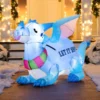6ft Long LED Blue Dragon With Snowflake Decoration 2 6ft Long LED Blue Dragon With Snowflake Decoration -Christmas Decorations Store 6ft Long LED Blue Dragon with Snowflake Decoration 4 600x600 1