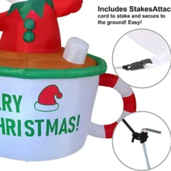 6ft Tall LED Inflatable Elf Mug 12 6ft Tall LED Inflatable Elf Mug -Christmas Decorations Store 6ft Tall LED Inflatable Elf Mug 5 600x574 1