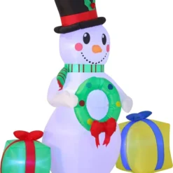 6ft Tall LED Inflatable Snowman Christmas 9 6ft Tall LED Inflatable Snowman Christmas -Christmas Decorations Store 6ft Tall LED Inflatable Snowman Christmas 2 result 600x732 1