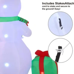 6ft Tall LED Inflatable Snowman Christmas 11 6ft Tall LED Inflatable Snowman Christmas -Christmas Decorations Store 6ft Tall LED Inflatable Snowman Christmas 4 result 600x607 1