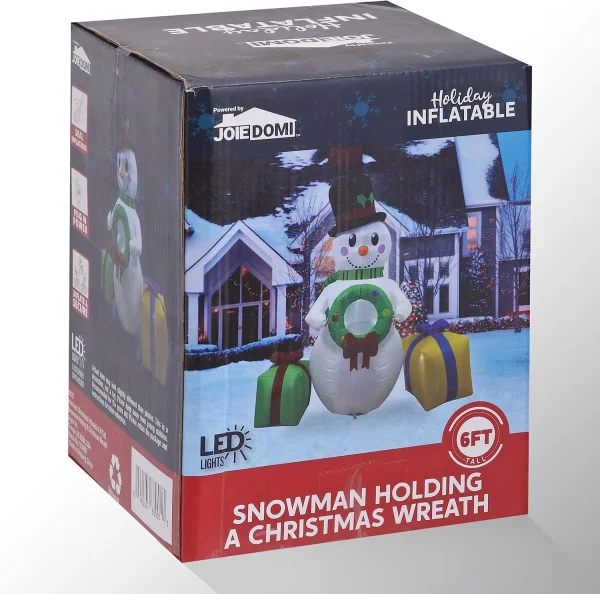 6ft Tall LED Inflatable Snowman Christmas 8 6ft Tall LED Inflatable Snowman Christmas - Image 6