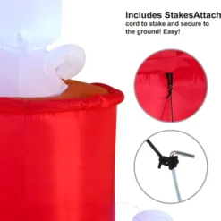 6ft Tall LED Snowman Inflatable Outdoor -Christmas Decorations Store 6ft Tall LED Snowman Inflatable Outdoor 5 600x609 1