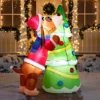 6ft LED Christmas Puppy Inflatable Putting A Tree Topper 2 6ft LED Christmas Puppy Inflatable Putting A Tree Topper -Christmas Decorations Store 6ft Tall Puppy Putting a Tree Topper Christmas Inflatable 4