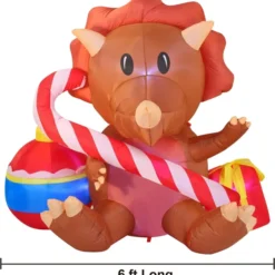 6ft Triceratops Christmas Inflatable Decoration -Christmas Decorations Store 6ft Triceratops Christmas Inflatable Decoration 3 result 600x629 1