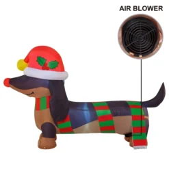6ft Long Inflatable Christmas Wiener Dog 10 6ft Long Inflatable Christmas Wiener Dog -Christmas Decorations Store 6ft Weiner Dog Eyes covered by a hug hat 3 result 600x600 1