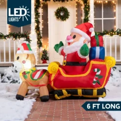 6ft Wide Santa Clause Inflatables Decoration 10 6ft Wide Santa Clause Inflatables Decoration -Christmas Decorations Store 6ft Wide Santa Clause Inflatables Decoration 5 600x600 1