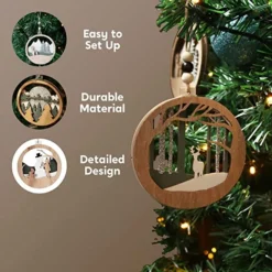 6pcs Hanging Wooden Christmas Ornaments -Christmas Decorations Store 6pcs Hanging Wooden Christmas Ornaments 5 结果