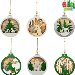 6pcs Reindeer LED Carved Wooden Christmas Ornaments -Christmas Decorations Store 6pcs Reindeer LED Carved Wooden Christmas Ornaments 1 结果