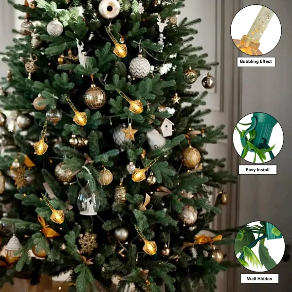 7pcs Warm White Vintage Christmas Bubble Lights 4 7pcs Warm White Vintage Christmas Bubble Lights - Image 2