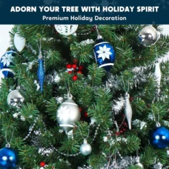 70pcs Blue Silver & White Christmas Ornament Set 10 70pcs Blue Silver & White Christmas Ornament Set -Christmas Decorations Store 70pcs Blue Silver amp White Christmas Ornament Set 2 600x600 1