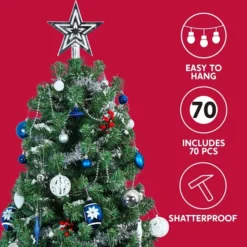 70pcs Blue Silver & White Christmas Ornament Set 9 70pcs Blue Silver & White Christmas Ornament Set -Christmas Decorations Store 70pcs Blue Silver amp White Christmas Ornament Set 3 600x600 1