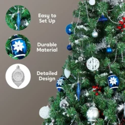 70pcs Blue Silver & White Christmas Ornament Set 11 70pcs Blue Silver & White Christmas Ornament Set -Christmas Decorations Store 70pcs Blue Silver amp White Christmas Ornament Set 4 600x600 1