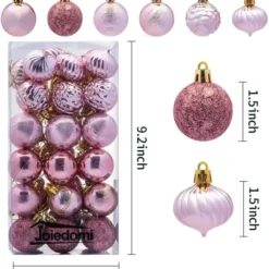 36pcs Rose Gold Christmas Ball Ornaments 1.57in -Christmas Decorations Store 71 Z2pzzPpL. AC SL1200 600x658 1