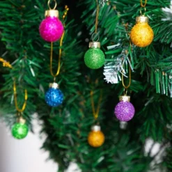 36pcs Mini Glitter Christmas Ball Ornaments -Christmas Decorations Store 71B4DwkWf6L. AC SL1200 600x600 1